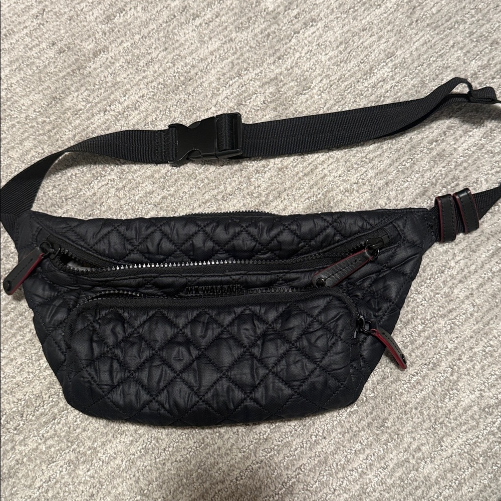 MZ Wallace Black Quilted Crossbody Bag